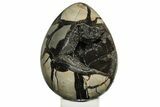 Septarian Dragon Egg Geode - Black Crystals #235343-1